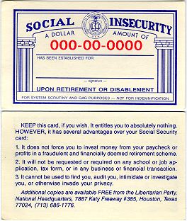 Social Insecurity Card